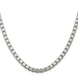 925 White Gold 4.5 mm Box Chain Necklace, Polished
