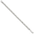 925 White Gold 4.25 mm Polished Chain Bracelet, Solid