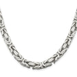925 White Gold 8.25 mm Polished Chain Necklace, Solid