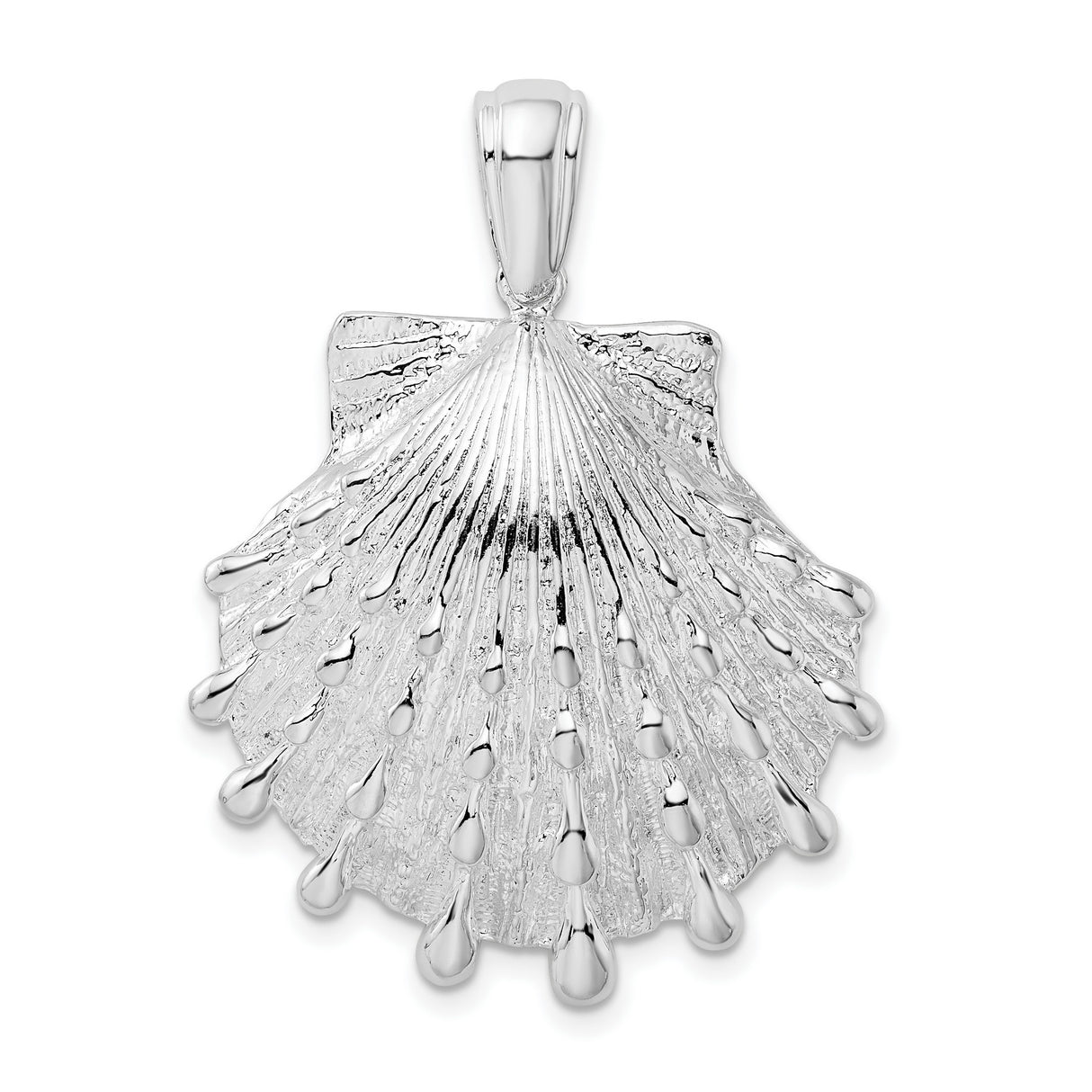 Sterling Silver Scallop Shell Pendant, Camino de Santiago Symbol, Christian Nautical Jewelry