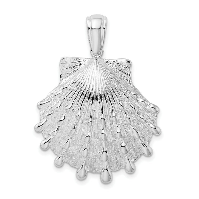 Sterling Silver Scallop Shell Pendant, Camino de Santiago Symbol, Christian Nautical Jewelry