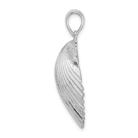 Sterling Silver Scallop Shell Pendant, Camino de Santiago Symbol, Ocean Charm for Women
