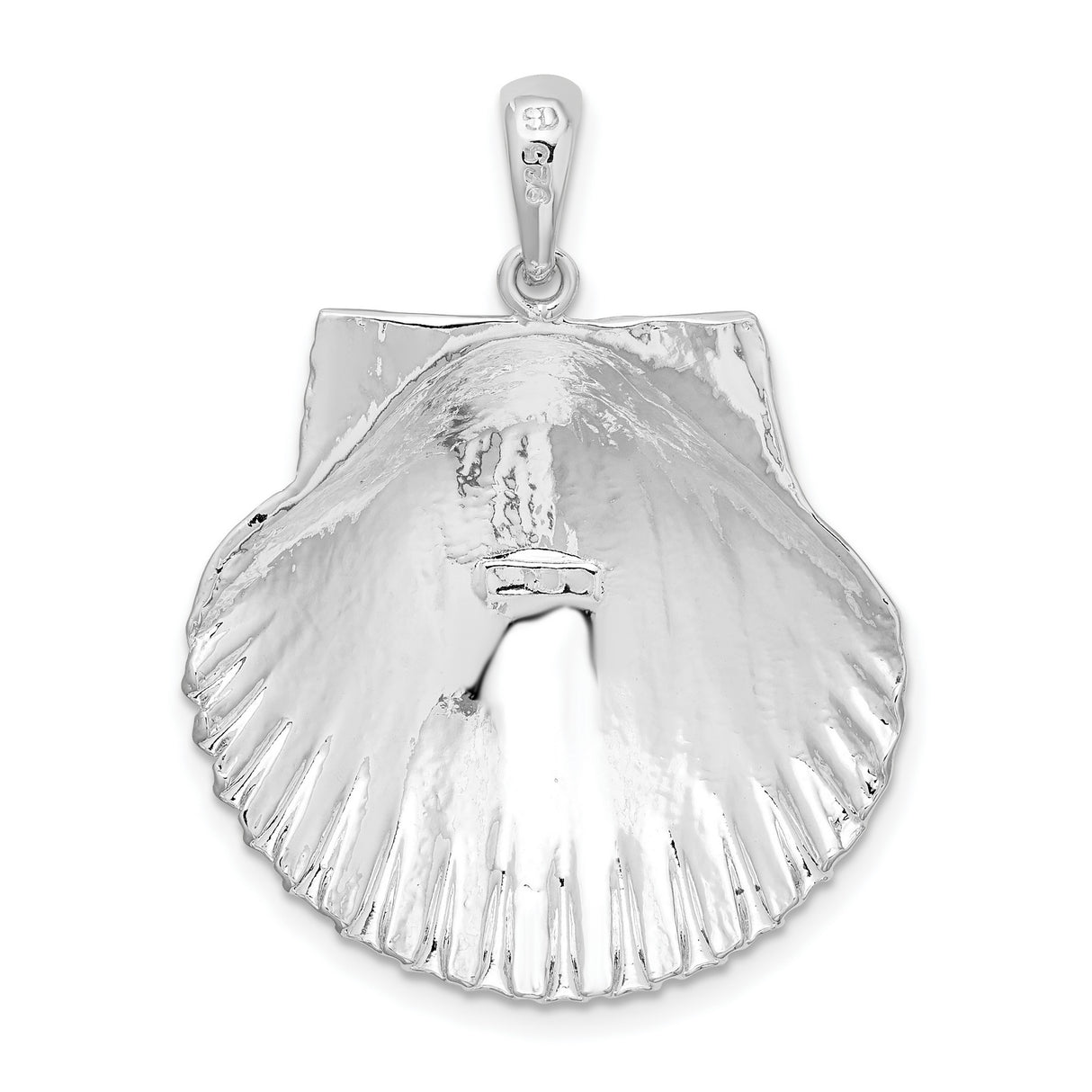 Sterling Silver Scallop Shell Pendant, Camino de Santiago Symbol, Ocean Charm for Women