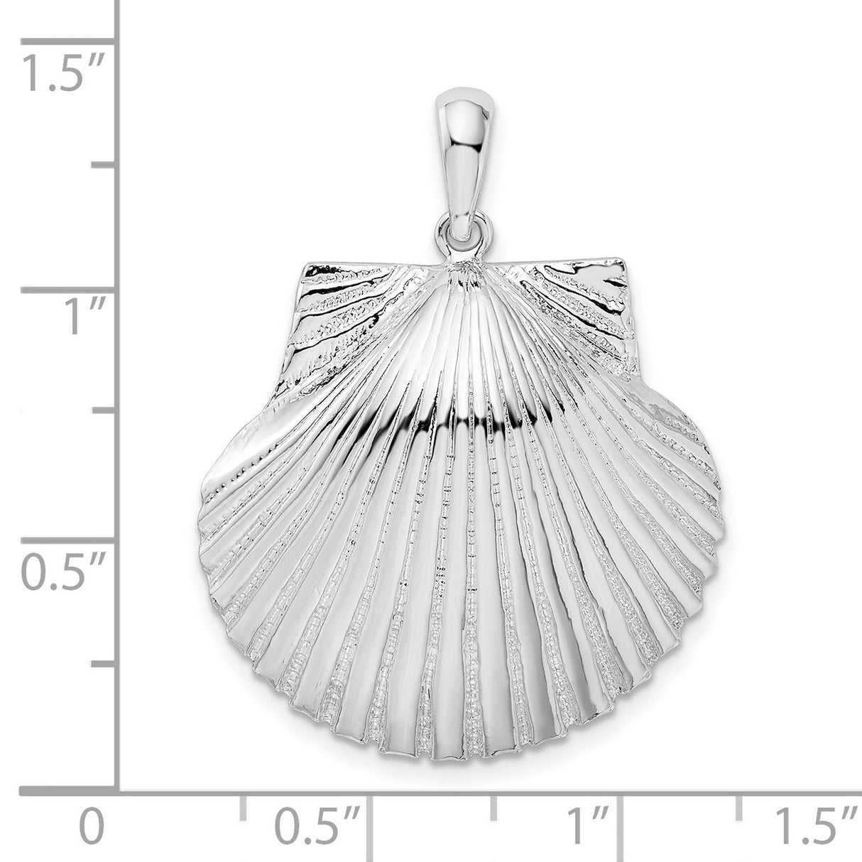 Sterling Silver Scallop Shell Pendant, Camino de Santiago Symbol, Ocean Charm for Women