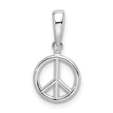 Sterling Silver Peace Sign Pendant, Boho Hippie Style Spiritual Charm for Women and Unisex Wear