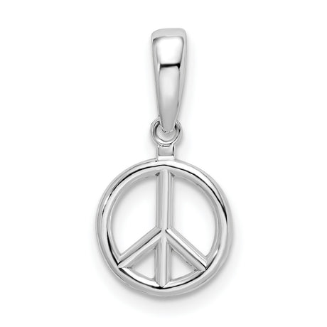 Sterling Silver Peace Sign Pendant, Boho Hippie Style Spiritual Charm for Women and Unisex Wear