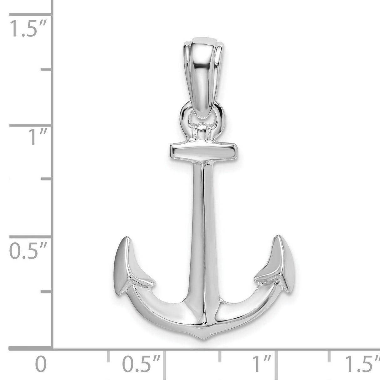 Sterling Silver Anchor Pendant, Nautical Symbol of Hope, Strength, and Faith
