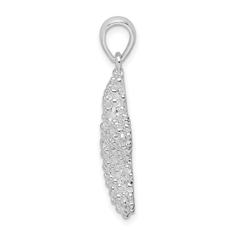 Sterling Silver Starfish Pendant, Textured Ocean-Inspired Nautical Jewelry for Women