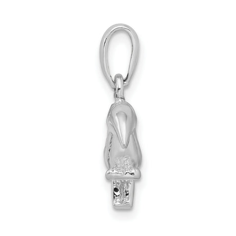 Sterling Silver Toucan Bird Pendant, Tropical Jungle Wildlife Design for Women and Unisex Use