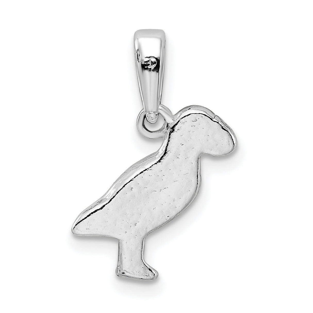 Sterling Silver Puffin Pendant, Detailed 3D Bird Charm, Coastal Wildlife Theme for Women or Unisex