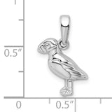 Sterling Silver Puffin Pendant, Detailed 3D Bird Charm, Coastal Wildlife Theme for Women or Unisex