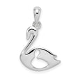 Sterling Silver Swan Pendant with Baby Swan Cutout, Nature-Inspired Wildlife Jewelry for Women