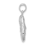 Sterling Silver Oyster Shell Pendant, Realistic Textured Ocean-Inspired Nautical Jewelry