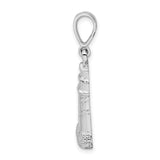 Sterling Silver Lighthouse Pendant with Spiral Design, Nautical Maritime Theme