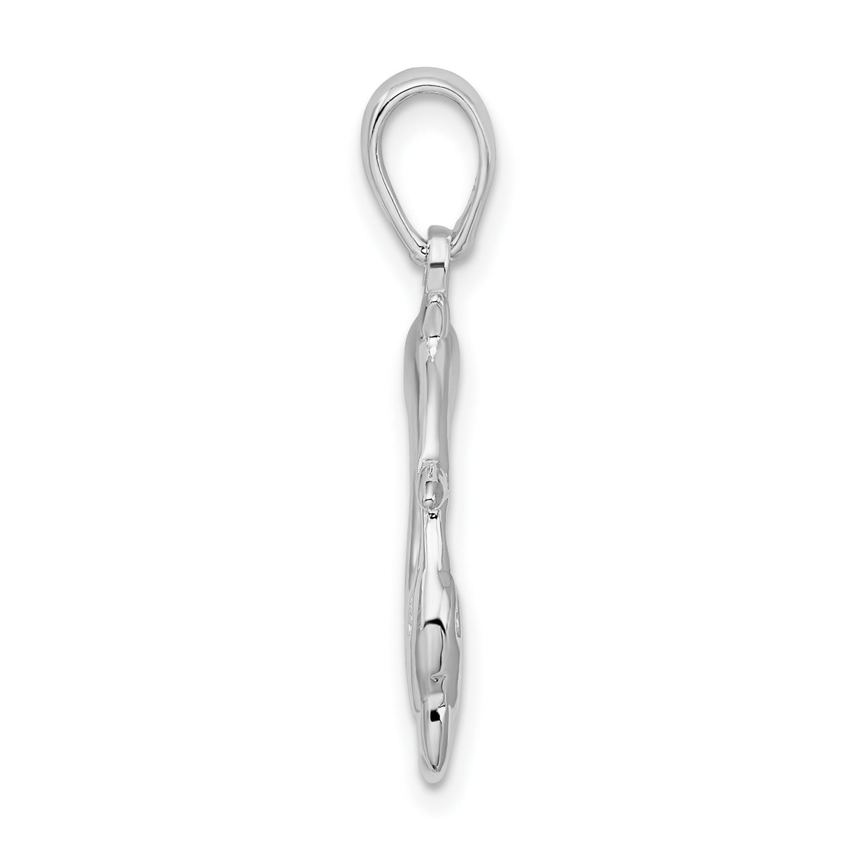 Sterling Silver Dolphin Circle Pendant with Three Dolphins, Nautical Sealife Theme