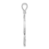 Sterling Silver Sailboat Pendant with Wave Detail, Nautical Open Design for Ocean Lovers