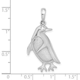 Sterling Silver Penguin Pendant, Textured Animal Charm, Nature-Inspired Wildlife Jewelry