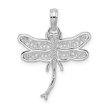 Sterling Silver Dragonfly Pendant with Filigree Wings, Nature Inspired Boho Jewelry for Women