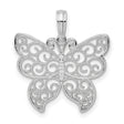 Sterling Silver Butterfly Pendant with Filigree Detailing, Nature Jewelry for Women