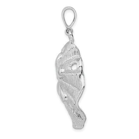 Sterling Silver Sand Dollar Pendant with Cutout Ocean Design and Coastal Motifs