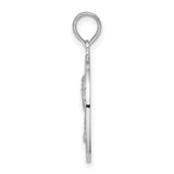 Sterling Silver Palm Tree Pendant, Tropical Beach Design, Coastal Travel Jewelry for Women