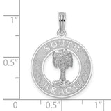 Sterling Silver Palm Tree Pendant, Tropical Beach Design, Coastal Travel Jewelry for Women