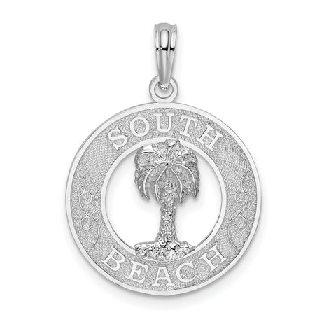 Sterling Silver Palm Tree Pendant, Tropical Beach Design, Coastal Travel Jewelry for Women