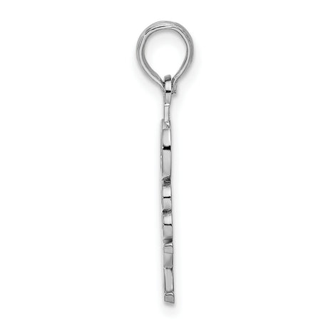 Polished Vertical OBX Charm Pendant in Real 925 Sterling Silver