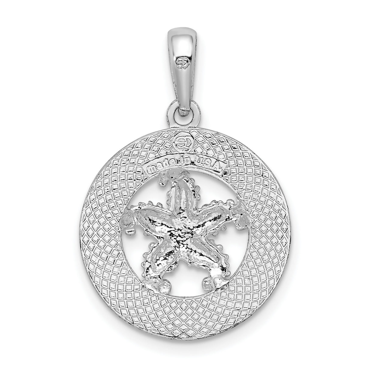 Sterling Silver Starfish Pendant, Nautical Ocean-Inspired Design for Women or Unisex Wear
