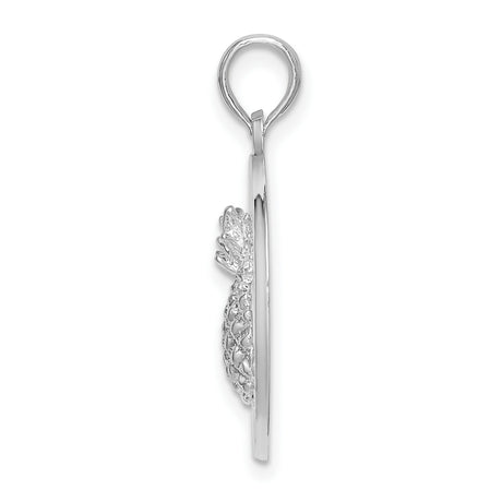 Sterling Silver Pendant with Raised Pineapple Symbol, Southern Charm Hospitality Theme Jewelry
