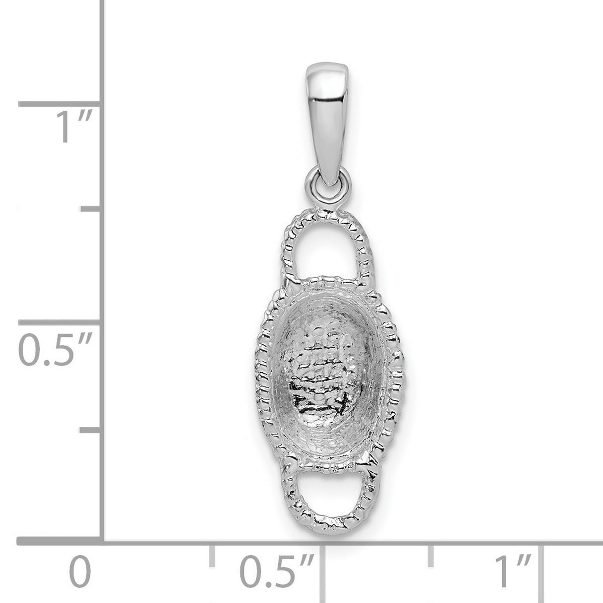 Sterling Silver Basket Boat Pendant, Textured Christian Loaves and Fishes Charm