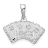 Sterling Silver Poker Pendant with Four Aces, Casino Card Charm Design for Men or Unisex Wear