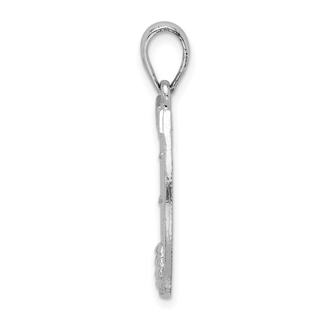 Sterling Silver Dollar Sign Pendant with Horseshoe, Urban Style Symbol of Wealth and Luck for Men