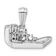 Sterling Silver 3D Airboat Pendant with Detailed Fan and Seats, Outdoor Adventure Jewelry