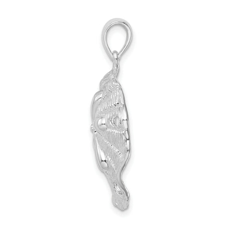 Sterling Silver Sand Dollar Pendant, Textured Nautical Design for Women