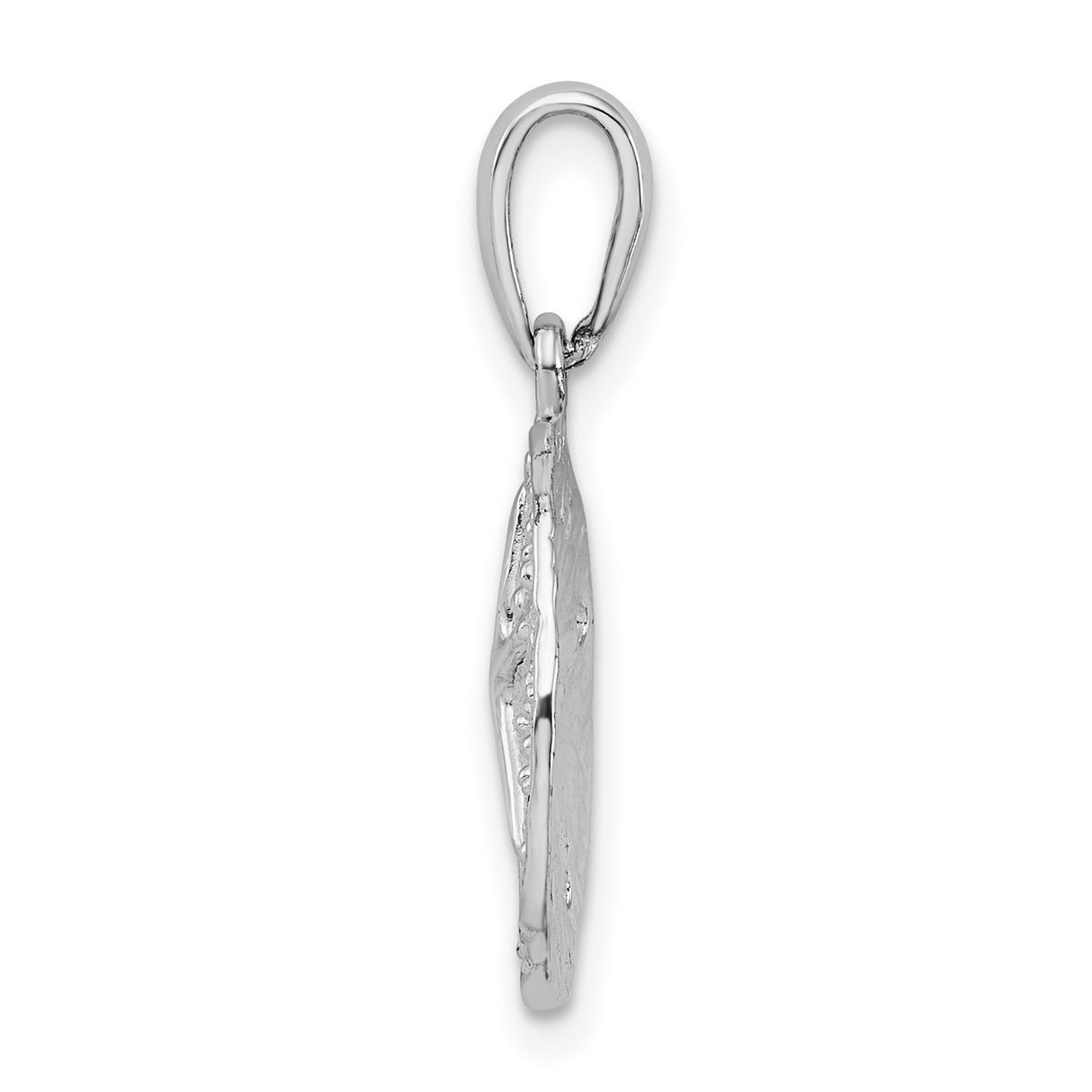 Sterling Silver Sand Dollar Pendant with Star, Ocean Inspired Coastal Jewelry for Women