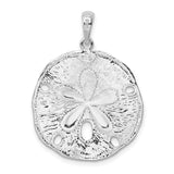 Sterling Silver Sand Dollar Pendant with Sea Life Design, Ocean-Inspired Coastal Jewelry for Women