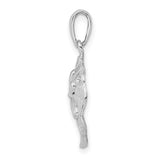 Sterling Silver Sand Dollar Pendant with Textured Beveled Design, Ocean-Inspired Coastal Charm