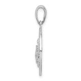 Sterling Silver Sea Turtle Pendant, Caribbean Medallion with Island Heritage Symbol