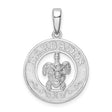 Sterling Silver Sea Turtle Pendant, Caribbean Medallion with Island Heritage Symbol