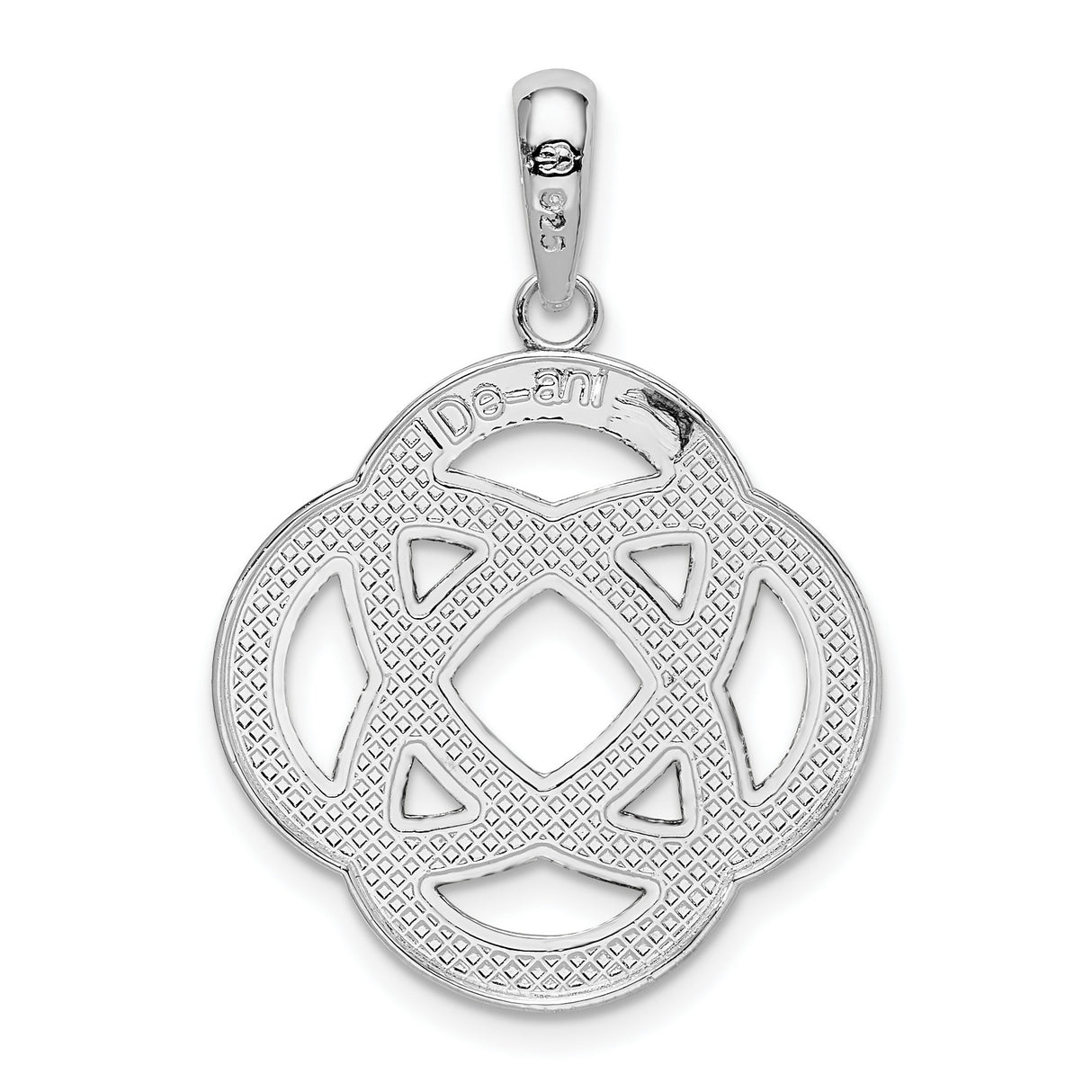 Sterling Silver Celtic Knot Pendant with Woven Eternity Design and Interconnected Circle Motif