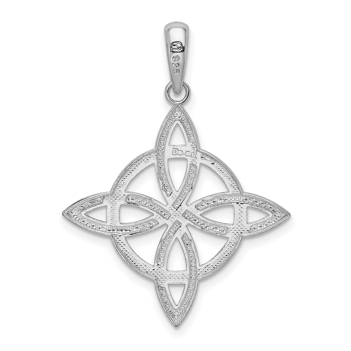 Sterling Silver Celtic Knot Pendant with Interwoven Eternity and Unity Design