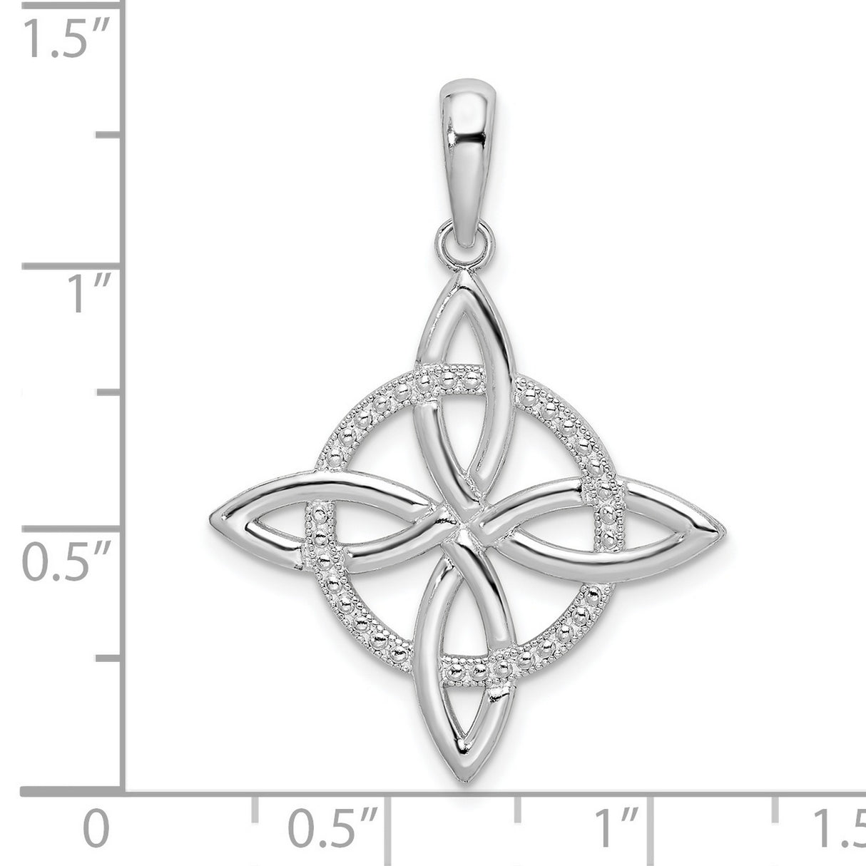Sterling Silver Celtic Knot Pendant with Interwoven Eternity and Unity Design