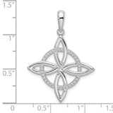 Sterling Silver Celtic Knot Pendant with Interwoven Eternity and Unity Design