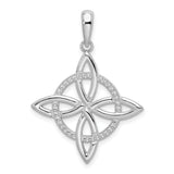 Sterling Silver Celtic Knot Pendant with Interwoven Eternity and Unity Design