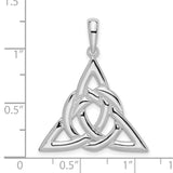 Polished Celtic Trinity Knot Charm Pendant in Real 925 Sterling Silver