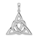 Polished Celtic Trinity Knot Charm Pendant in Real 925 Sterling Silver