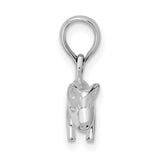 Sterling Silver Pig Charm Pendant with Detailed 3D Zodiac Design, Symbol of Luck and Prosperity