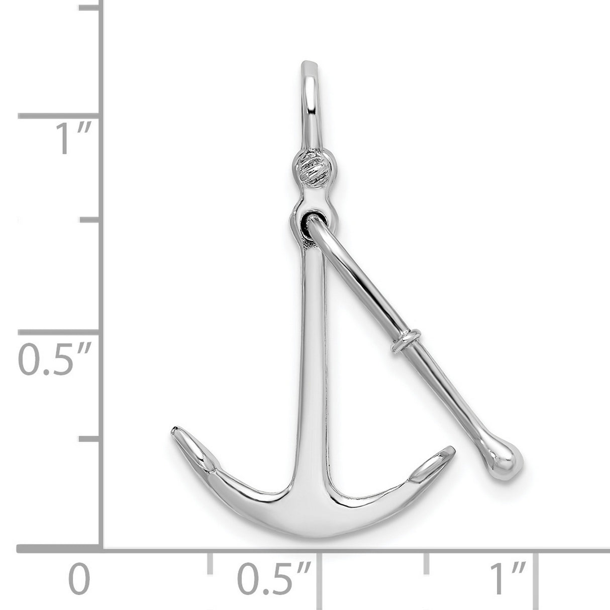 Sterling Silver Anchor Pendant, Nautical Maritime Symbol of Strength, Hope, and Faith, Unisex Jewelry