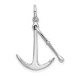 Sterling Silver Anchor Pendant, Nautical Maritime Symbol of Strength, Hope, and Faith, Unisex Jewelry